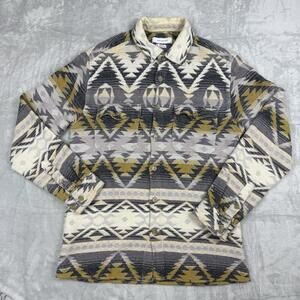 Urban Outfitters Aztec Southwest Pattern Button-Up Shirt Jacket Size S Y2K Woven